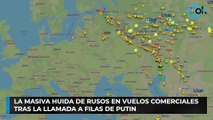 La masiva huida de rusos en vuelos comerciales tras la llamada a filas de Putin