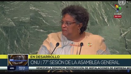 Primera Ministra de Barbados pide en la ONU el fin del bloqueo contra Cuba