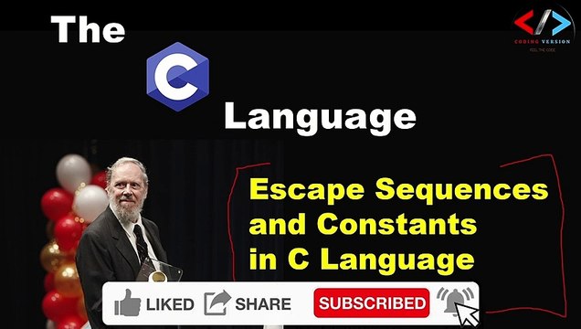 #7 Escape Sequences and constants in C Language with examples : C Tutorial in Hindi : #clanguage