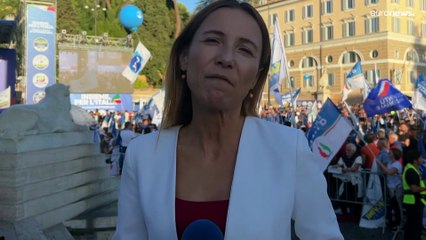La coalición conservadora italiana da un último mitin conjunto para completar la campaña electoral