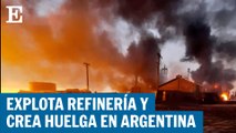 El impactante momento del incendio de la refinería en Plaza Huincul