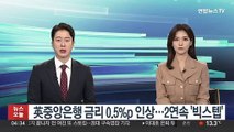 英중앙은행 금리 0.5%p 인상… 2연속 '빅스텝'