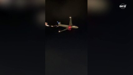 Avião solta faíscas após decolar de Nova York para São Paulo