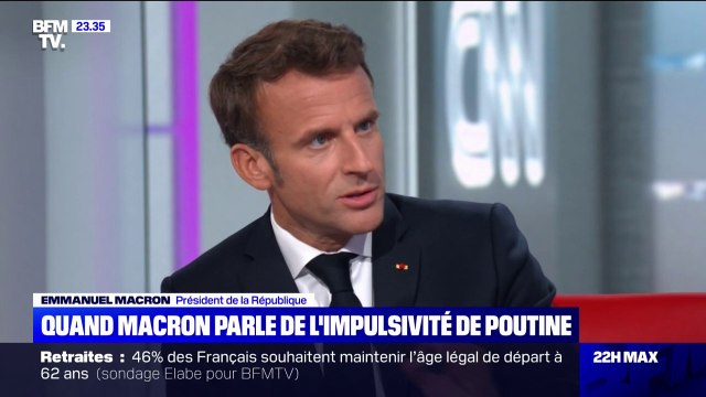 Emmanuel Macron: Il est clair pour tout le monde que le chef qui a choisi l'escalade, c'est le président Poutine