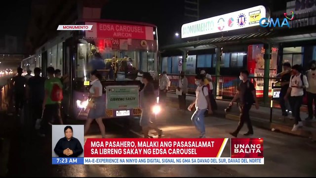 Mga pasahero, malaki ang pasasalamat sa Libreng Sakay ng EDSA Carousel | UB