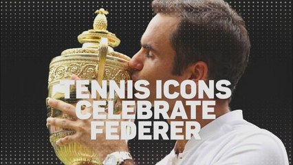 Tennis icons celebrate and thank 'beautiful' Federer