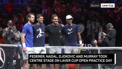 'Big Four' headline packed-out Laver Cup practice session