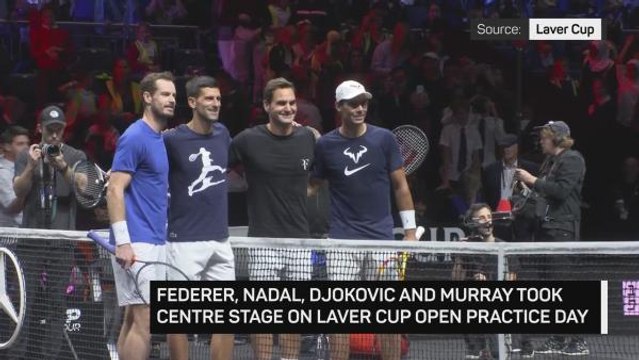 'Big Four' headline packed-out Laver Cup practice session
