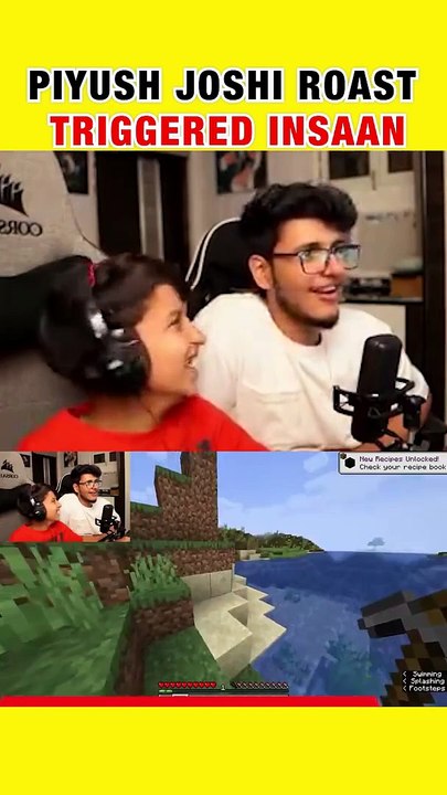 @Piyush Joshi Gaming Roast @Triggered Insaan at Live Streaming - #shorts