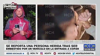 Se reporta una persona herida tras ser embestido por un camión en La Entrada, Copán