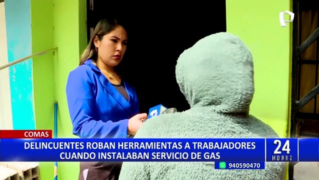 Comas: Delincuentes en mototaxi asaltan a trabajadores de empresa de gas