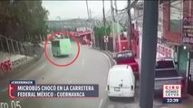 Accidente de microbús en México-Cuernavaca deja 37 lesionados