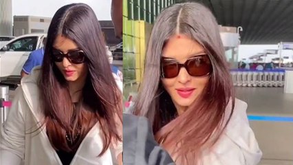 Aishwarya Rai मांग में सिंदूर भर Mumbai Airport पर Spot Video Viral | Boldsky *Entertainment