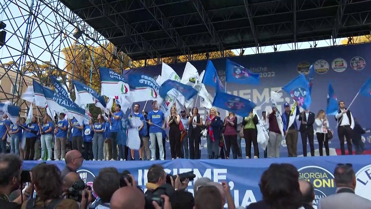 Italienische Rechte schwören sich auf Wahlsieg ein