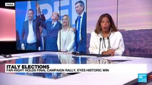 Italy elections: Far-right holds final campaign rally, eyes historic win