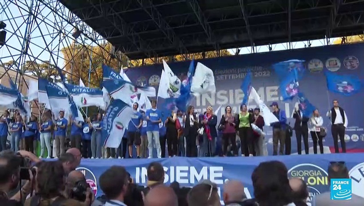 Meloni fires up supporters as Italy's far-right eyes historic win