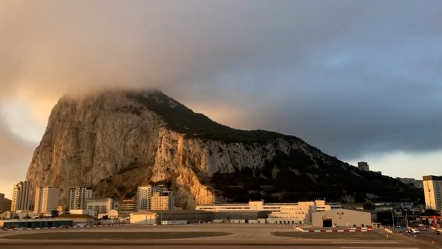 Captivating cloud passes over the Rock of Gibraltar