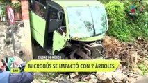 Autobús se queda sin frenos y choca en la México-Cuernavaca