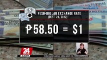 Halaga ng piso kontra dolyar, nagsara sa panibagong record low na P58.50; posible pa raw sumadsad sa P65-P68 | 24 Oras