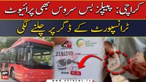 KARACHI: Peoples bus service started running on private transport pattern