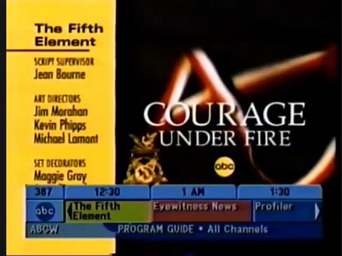 The Fifth Element ABC Big Picture Show Split Screen Credits (Taken From ABC Affiliates WABC and KABC)