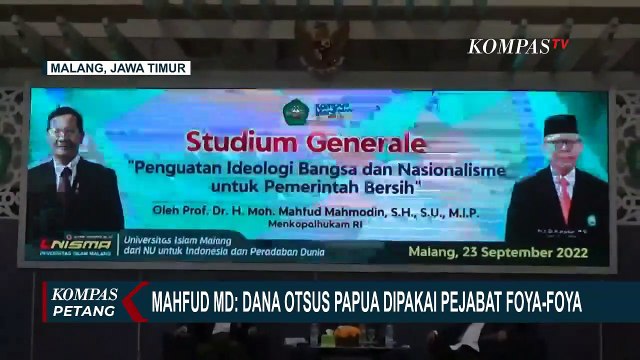 Lukas Enembe Jadi Tersangka Korupsi, Mahfud MD: Dana Otsus Papua Dipakai Pejabat Foya-Foya