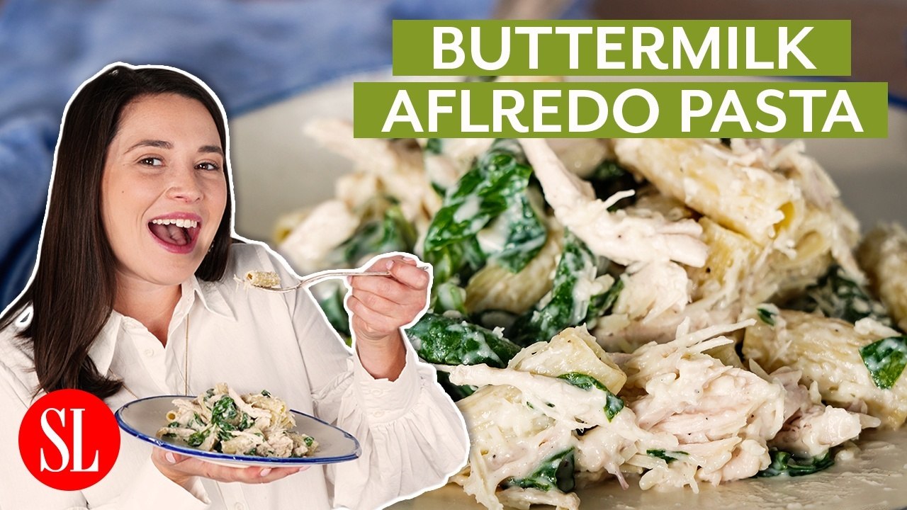 How to Make Buttermilk Alfredo Chicken Spinach Pasta video Dailymotion