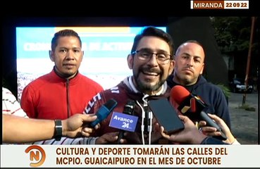 Miranda | Alcalde de Guaicaipuro presenta programación de actividades para el mes de octubre