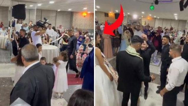 Düğünde damada takılan takı konukları sandalyeden kaldırdı, gelin bile kıskandı