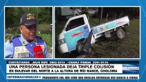 ¡Pudo ser tragedia! Colisión múltiple en río Nance deja una persona herida