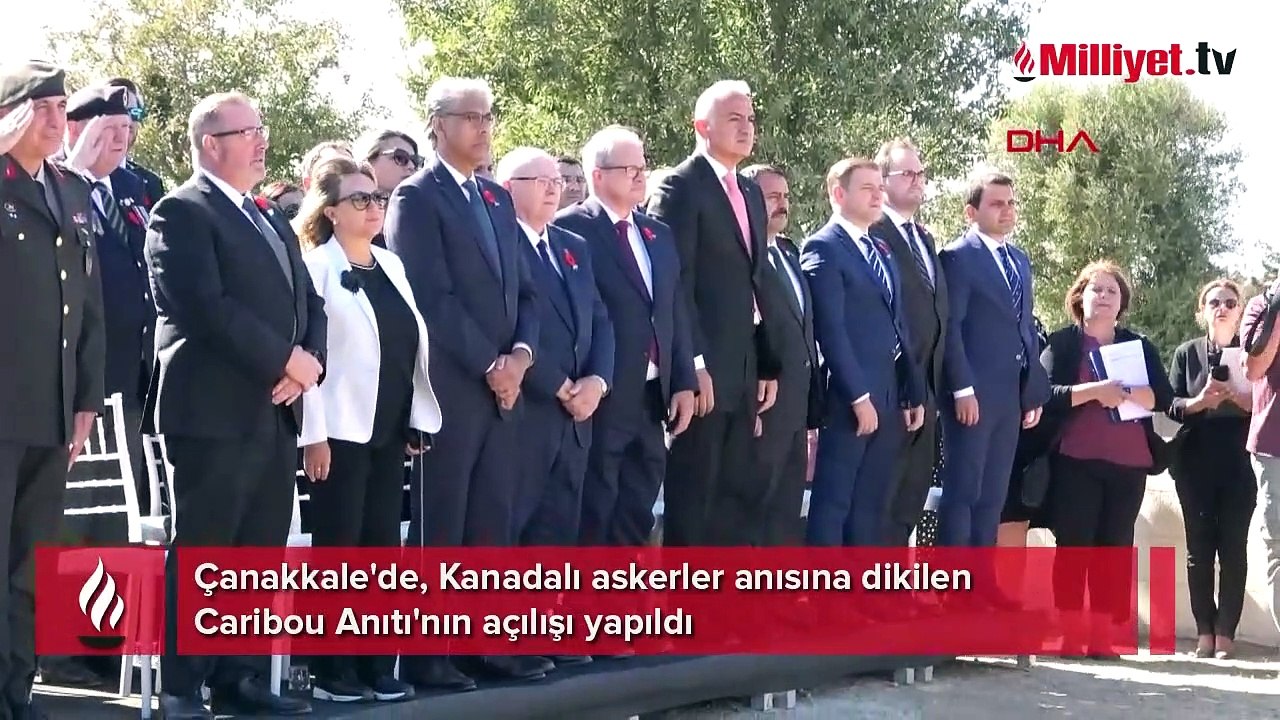 Çanakkale'de, Kanadalı askerler anısına dikilen Caribou Anıtı'nın açılışı yapıldı