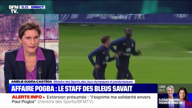 Amélie Oudéa-Castéra sur l'affaire Paul Pogba: J'ai envie d'exprimer ma solidarité avec Paul Pogba