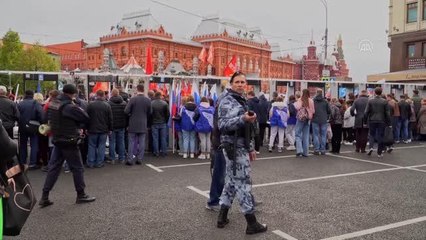 Rusya'da Ukrayna'daki ayrılıkçı bölgelere yönelik destek mitingi düzenlendi