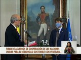 Venezuela y ONU firman documento de cooperación para promover el desarrollo sostenible