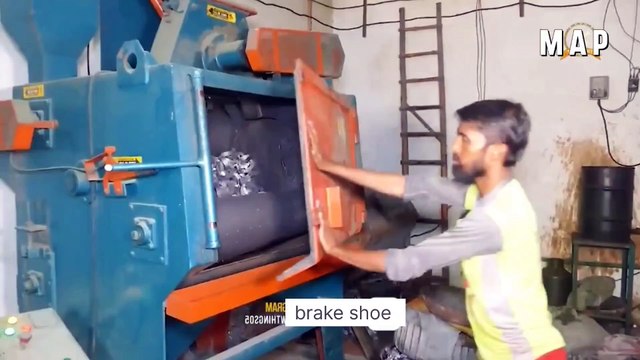 Motorcycle brake shoe manufacturing process