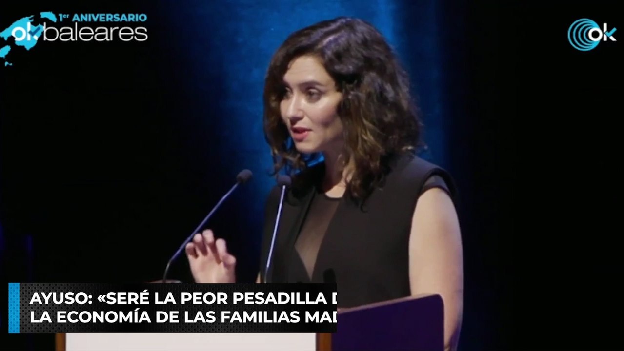 Ayuso: «Seré la peor pesadilla de quienes quieran asfixiar la economía de las familias madrileñas»