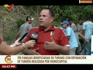 Miranda | Hidrocapital coloca 84 metros de tubería de 4 pulgadas para más de 150 familias en Turumo
