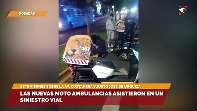 Las nuevas moto ambulancias asistieron en un siniestro vial