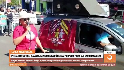 Presidente do Coren-PB faz balanço positivo dos protestos e fala sobre encontro com governador