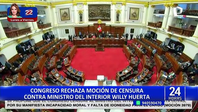 Willy Huerta: Presentan reconsideración para volver a votar censura contra el ministro