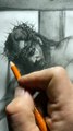 Jesus Christ pencil Drawing easy way draw #art #trendig