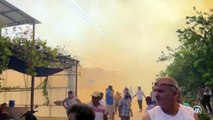 Antalya'nın Kaş ilçesindeki yangın kontrol altına alınmaya çalışılıyor