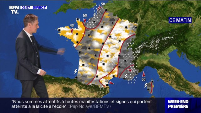 Pluies et averses orageuses n'épargnent quasiment aucune région, ce samedi