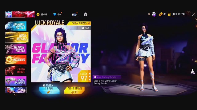 Free Fire New Gold Royale Bundle __ Got New GoldRoyale Fantasia ✨ Glamurosa Bundle