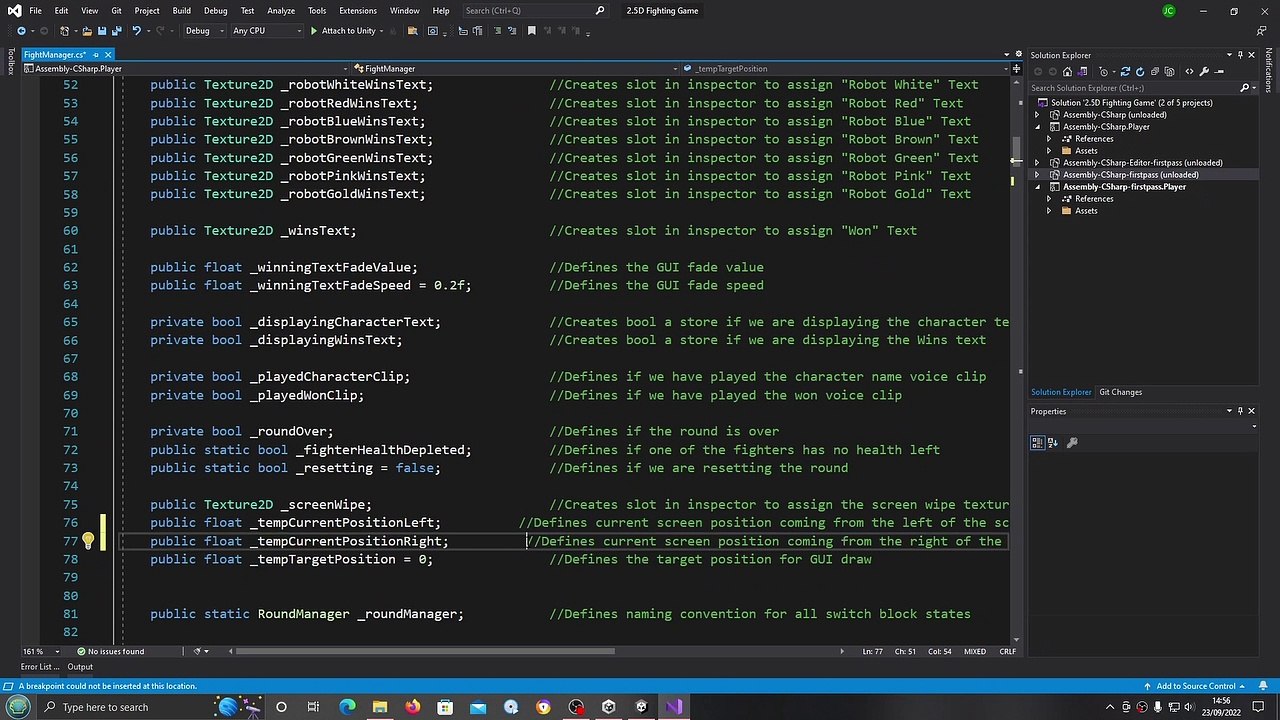 Unity3D Fighting Game Tutorial #231 Match Functionality
