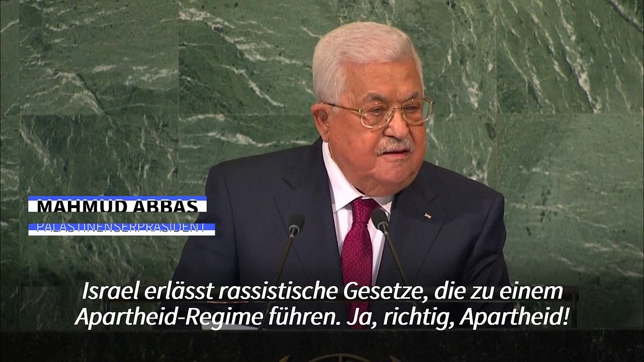 Abbas: 'Israel ist ein Apartheidsstaat'