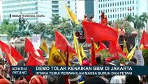 Ribuan Buruh dan Petani Gelar Aksi Demonstrasi Tolak Kenaikan BBM di Kawasan Patung Kuda Jakarta