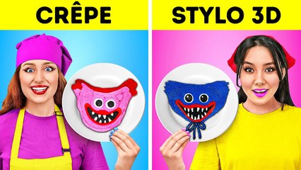 DÉFI ARTISTIQUE FANTASTIQUE STYLO 3D VS CRÊPES __ Idées Sympas par 123 GO!