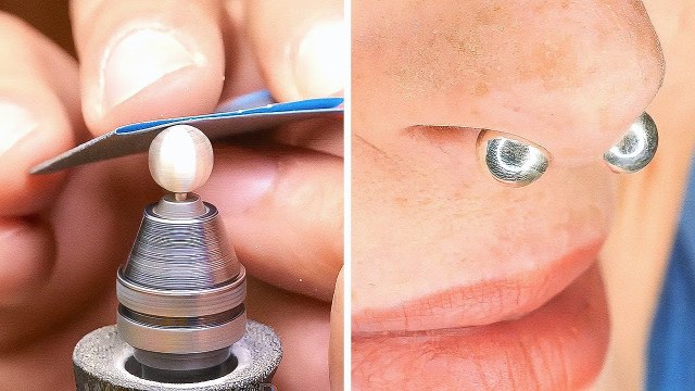 How Piercing Jewelry Is Made __ Making Rings, Earrings, Jewelry By Wood Mood