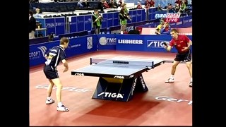 Retro Table Tennis 2009 European Championships Mens Schlager vs Kuzmin